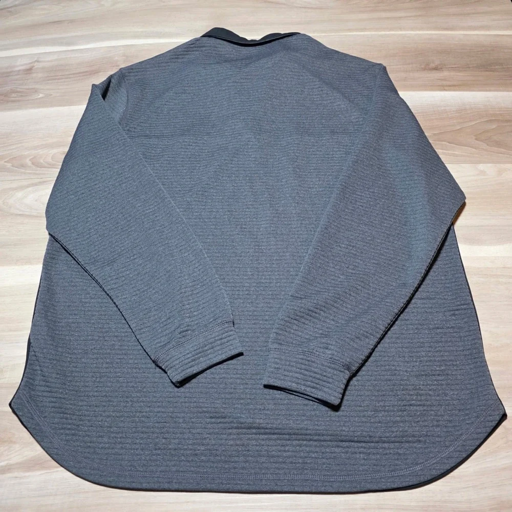 Haggar Pullover Mens XLT Grey Black Quarter Zip In Motion Big & Tall NWT Stretch